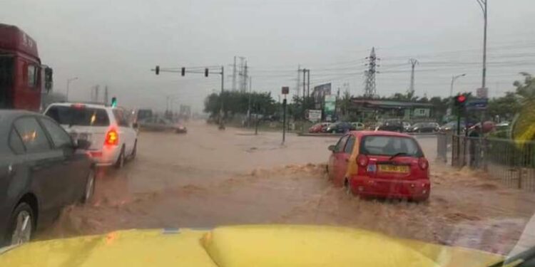 Parts of Koforidua flooded over heavy downpour