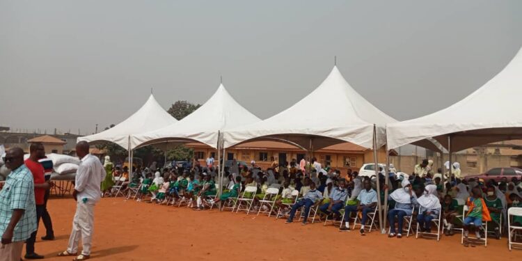 Hon. Muntaka Mohammed Mubarack donates Uniforms to 75 basic schools within the Asawasi Constituency