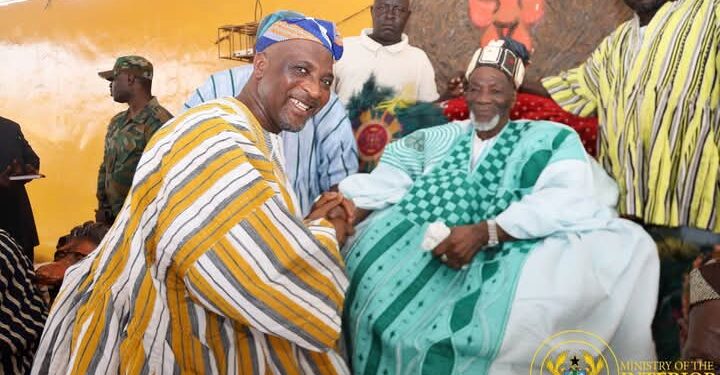 Interior Minister, Hon. Muntaka Mubarak paid a courtesy call on His Royal Majesty, Yaa Na Mahama Abukari II